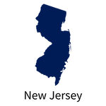 Blue graphic state of New Jersey