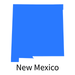Blue graphic state of New Mexico