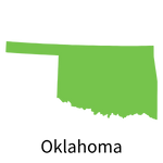 Green graphic state of Oklahoma