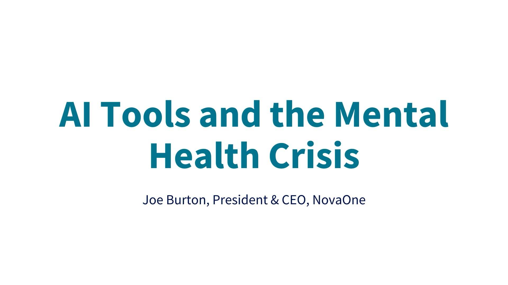 AI tools and the mental health crisis